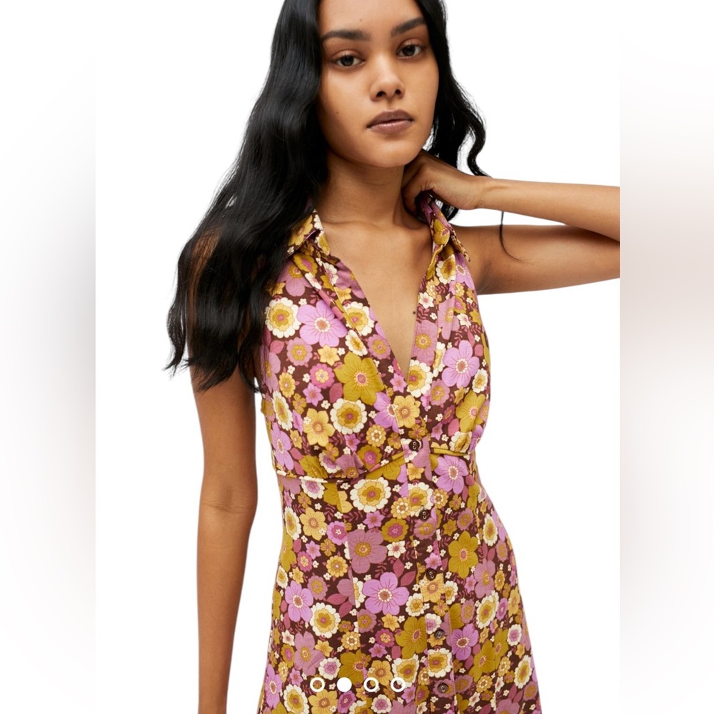 URBAN OUTFITTERS ‘Tia’ Knit Floral Mini Dress